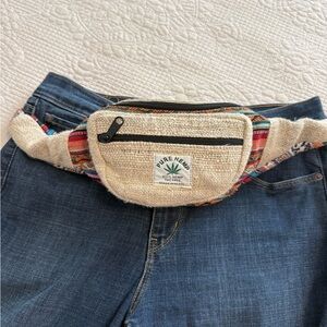 Pure Hemp Beige and Multicolor Fanny Pack